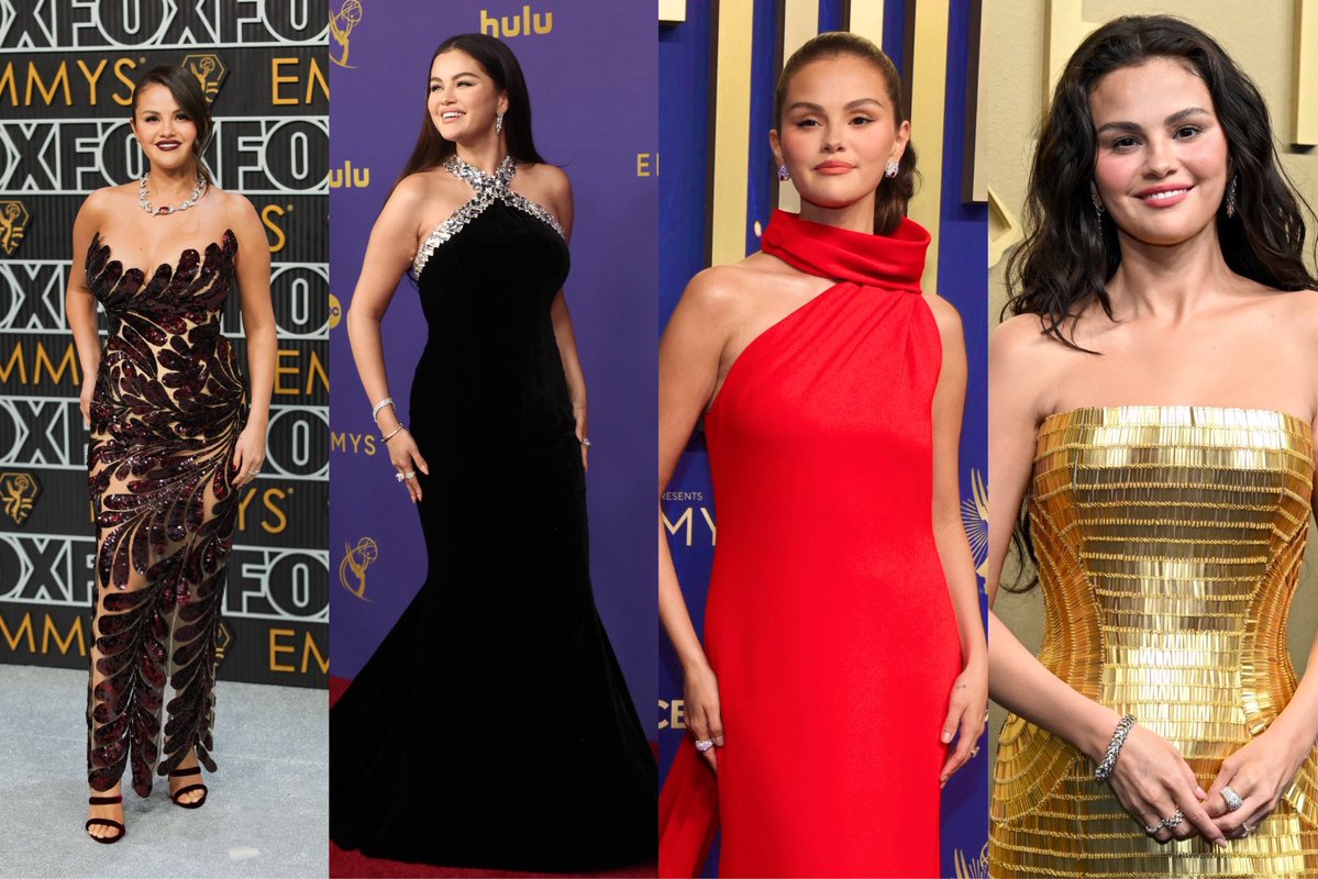 SGchartupdate's tweet photo. What’s your favorite Selena Gomez #EMMYS look? https://t.co/XAsg9t1gEK