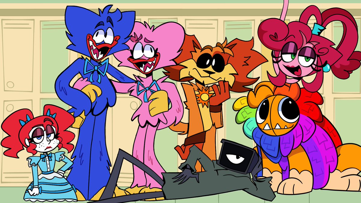 FuntimeFazK's tweet photo. Nothing about this crossover makes sense...but it makes me happy I guess ๐ฅบ
#poppyplaytime #clonehigh https://t.co/DdEFaTfQS4