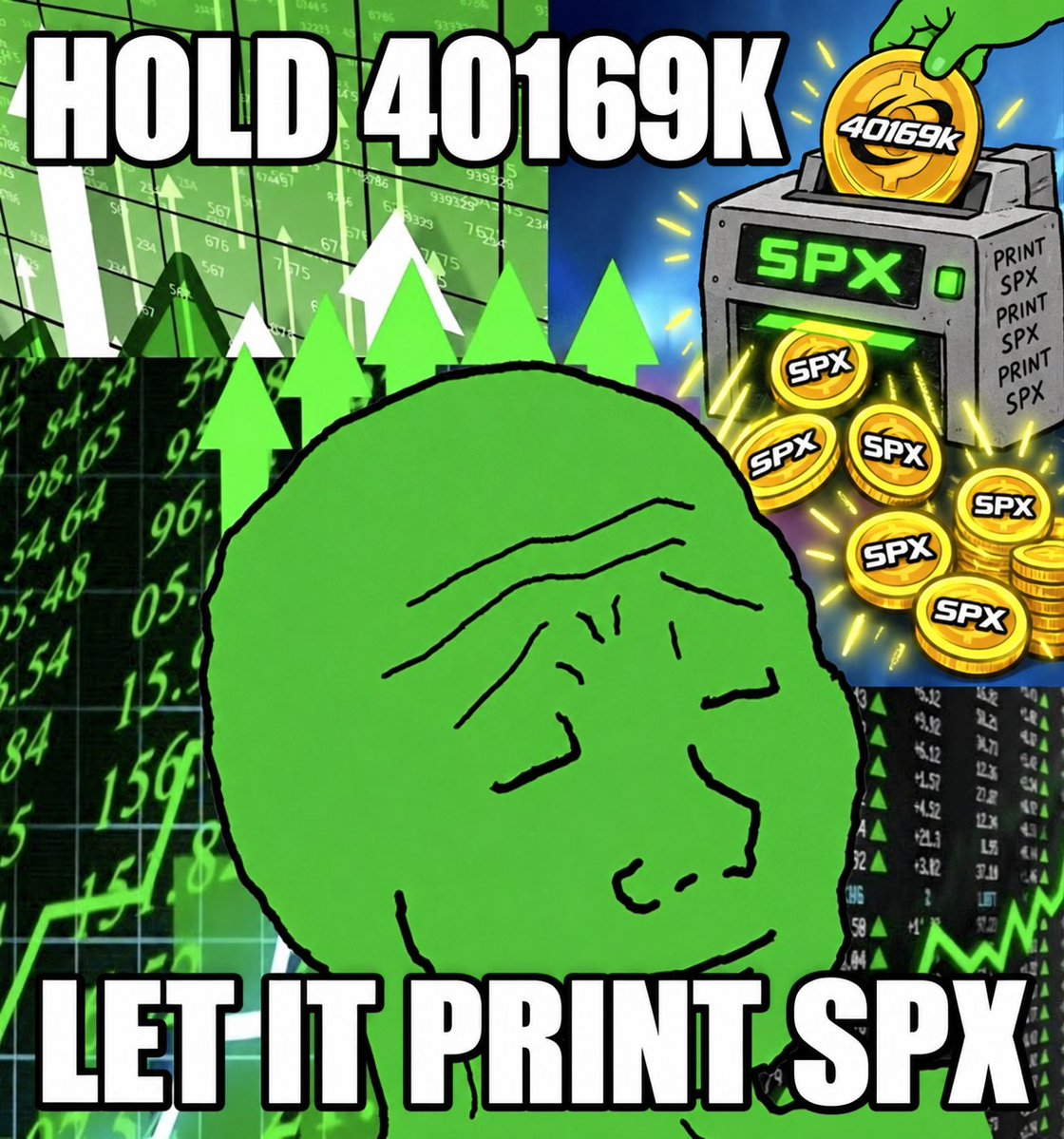 40169K's tweet photo. Most people buy $SPX once.

#40169K holders built a machine designed to keep sending it home.

Hold it. Let it print 🔥

Thank you for your attention to this matter🤝 https://t.co/fryeY0oUXn