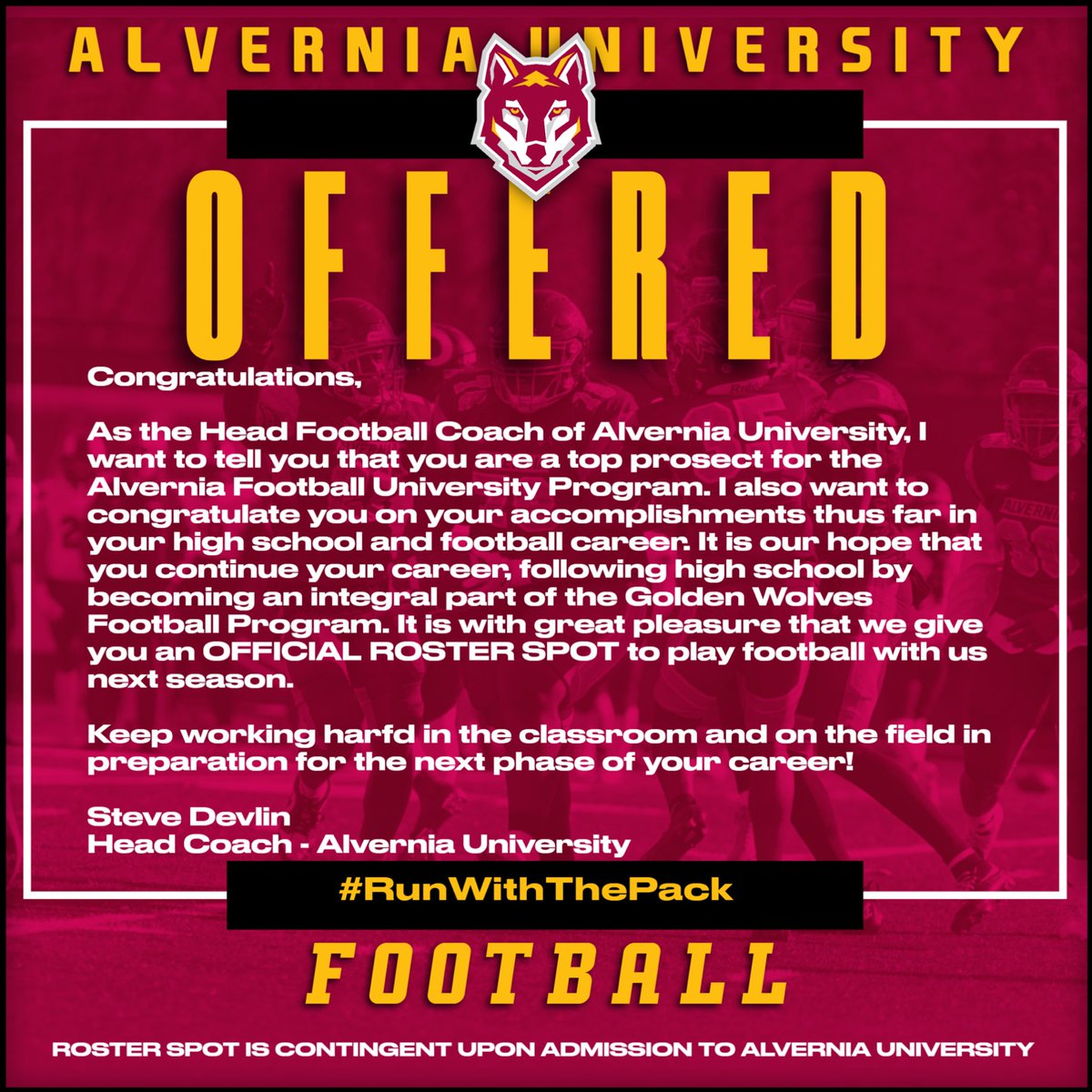 sam_swepp9's tweet photo. I am blessed to have received an offer from @AlverniaFB today! Thank you @CoachDev12 for this amazing opportunity! 
-
@Trinity_HSFB @PaFootballNews @footballcoach79 @Pa_Preps @CoachTufaro @CoachJWaters_ @CoachLouSepe @CoachODonnell_ @CoachLampAU @CoachMClayton @dunlap5252787 https://t.co/paceK25Uro