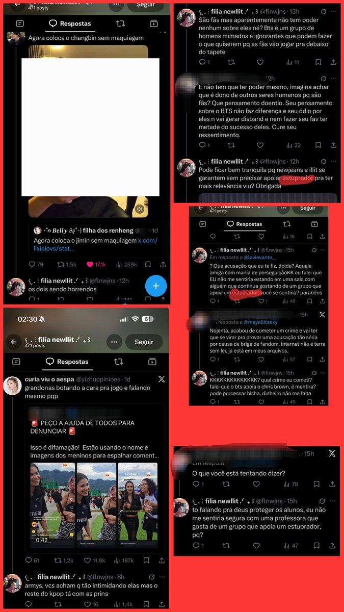 mizzieReportOT7's tweet photo. ⚠️🚨MASS REPORT⚠️🚨

Indo em diversas postagens acusando os meninos de absd*.

Denunciem por assédio, ódio, spam, e conta adm por menor de idade.

🚩https://t.co/OUgh6F7qD8

Essa outra ajudou a espalhar a fake news daquele vídeo do UOL:
🚩https://t.co/lgLpGZatw8 https://t.co/Y0cZhQU890