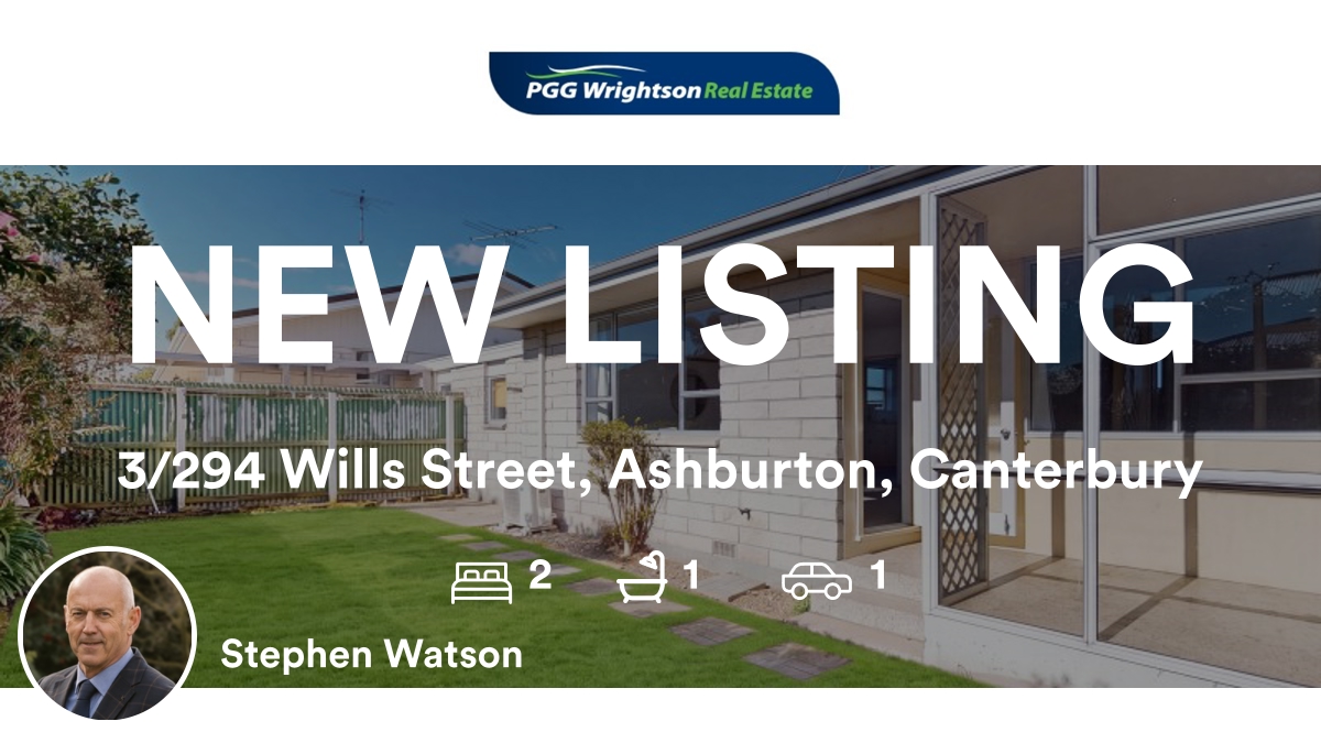 StevenwatsonNZ's tweet photo. 🛌 2 🛀 1 🚘 1
📍 3/294 Wills Street, Ashburton, Canterbury

My latest listing on RateMyAgent.
Salesperson 10010960
https://t.co/eCc1qPeXrf

Licensed REAA 2008

...
#ratemyagent #realestate #PGG_Wrightson_Real_Estate_Ltd_Ashburton https://t.co/luEqsWSHSI