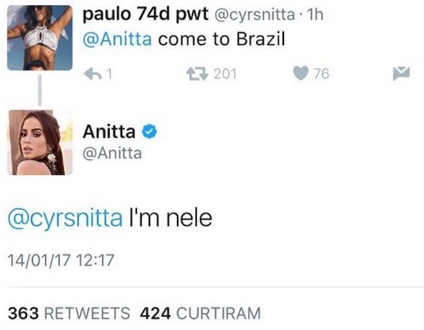 ShallPrevailbby's tweet photo. @acesaintsatine The Anitta reference I got it https://t.co/GZYgcbL6Lh