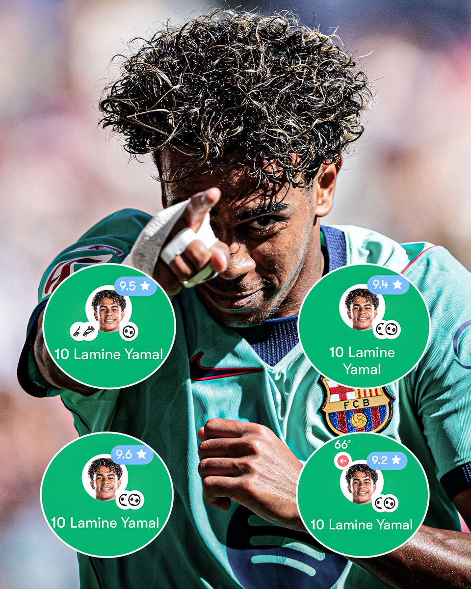 ESPNFC's tweet photo. Lamine has four Man of the Match awards through six games 😭🔥

He's on another level 😳 https://t.co/lHJhxSMXoQ