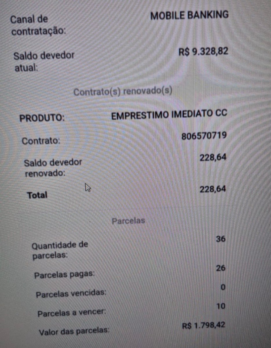 AlexandreA61191's tweet photo. @fiuzaemello Só a ponta do Iceberg - Aposentado por invalidez, empréstimo original foi de 6 mil reais. https://t.co/9oyiBxa8fe