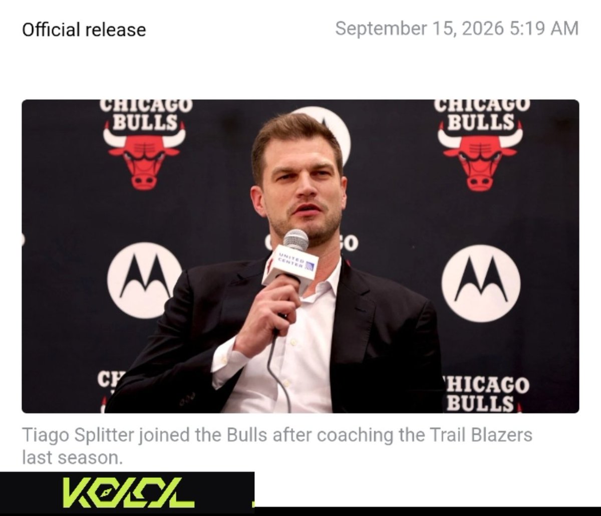StrikeOrDunk's tweet photo. Chicago Bulls finalize Tiago Splitter's coaching staff for 2026-27 season https://t.co/gHZDis4ZWt