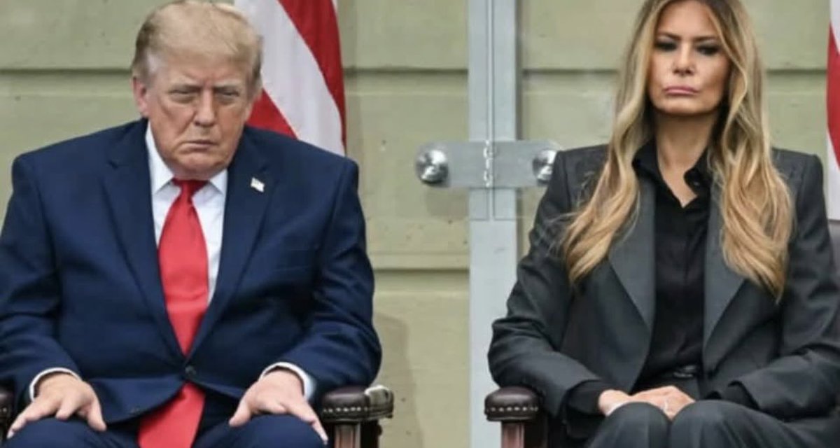 Randaroo1212's tweet photo. The pedophile and the prostitute are back at it again looking as miserable as ever. https://t.co/VmSF75X2e6