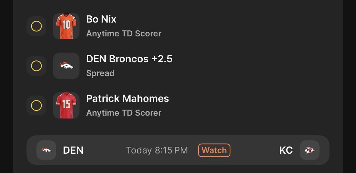 LineReportDaily's tweet photo. +9000 parlay locked 🔥
Bo Nix ATD + Broncos +2.5 + Mahomes ATD
DEN vs KC tonight — thoughts? 🏈
#NFL #Broncos #Chiefs #Parlay https://t.co/YdjWW2hAIS