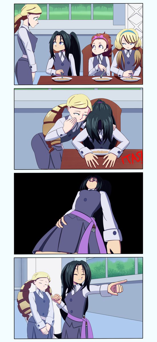 Drabonix's tweet photo. "Agua de calzón" Es el penultimo 4koma que voy a hacer de mis brujitas en un tiempo, espero que les guste.
#LittleWitchAcademia #LWA #OCs #Fcs #4koma #Minicomic https://t.co/77pTLBLDkP