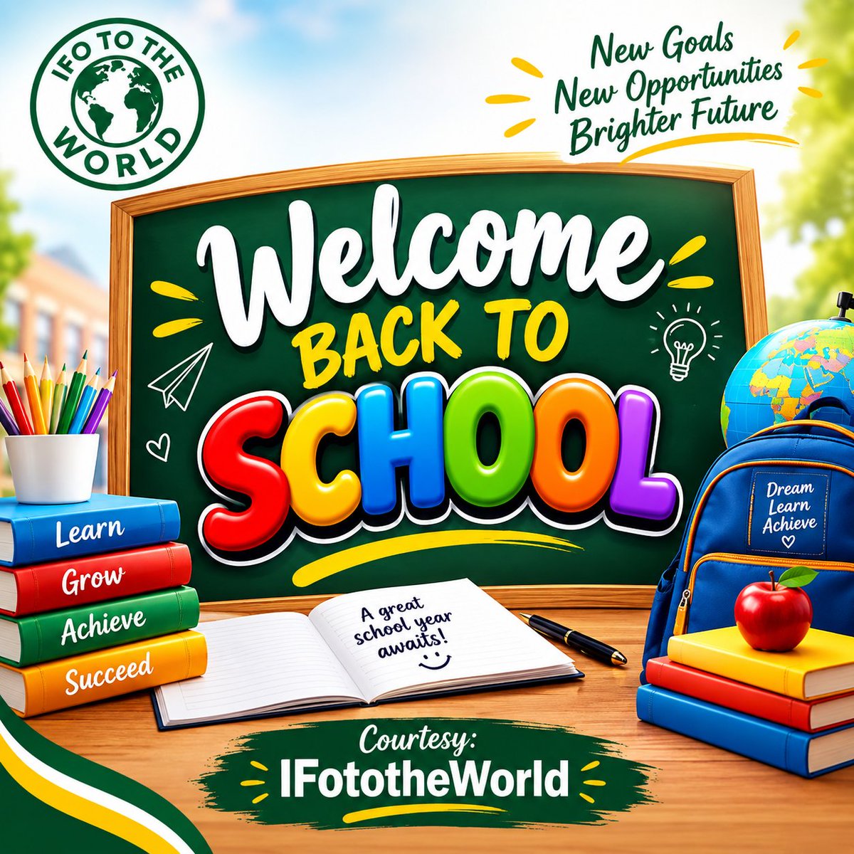 IFOtotheWorld's tweet photo. Welcome back to SCHOOL !!!
LEARN || GROW || ACHIEVE || SUCCEED 

#IFOtotheWorld #NewGoals #School #Education https://t.co/k0zhbMFniC