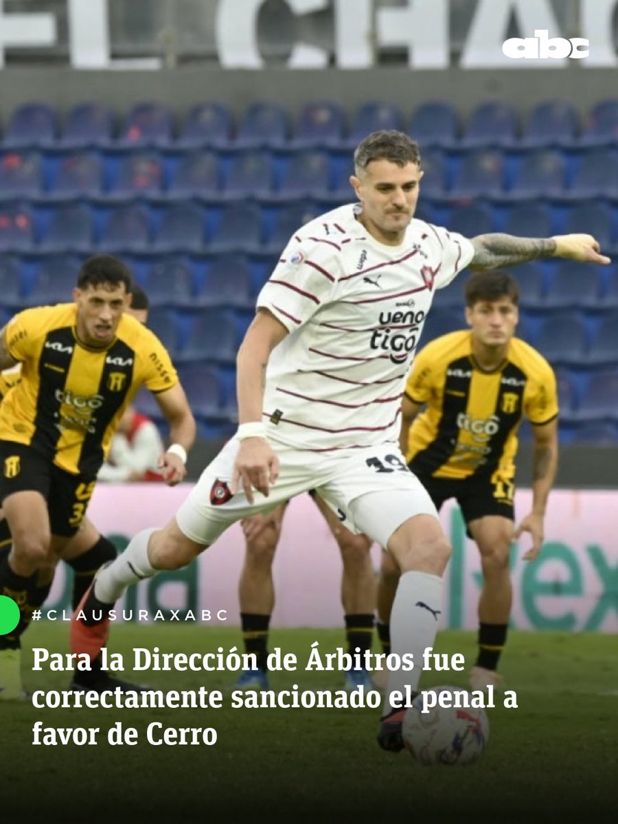 ABCDeportes's tweet photo. BIEN COBRADO EL PENAL ✅

➡️La Dirección de Árbitros de la APF señaló que fue bien cobrado el penal a favor de Cerro Porteño en el partido ante Guaraní.

#CardinalDeportivo #ElJuegoQueSentimos #730AM https://t.co/P6PdSXRqFz
