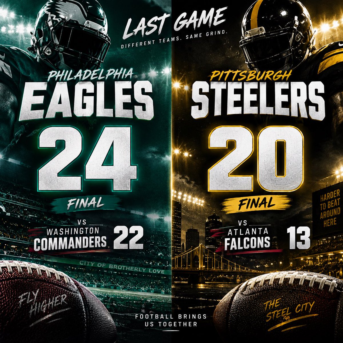 PalliativeCRNP's tweet photo. 1 year later and the blanket is in the same condition because repetitive stitches are torture. 

And technically… the Steelers had the stronger win this year by margin. 😌 
But I know, I know… Eagles 🦅 fans hate when math gets involved. 😂🏈 @clouse2685_t https://t.co/3LBagcSNm1