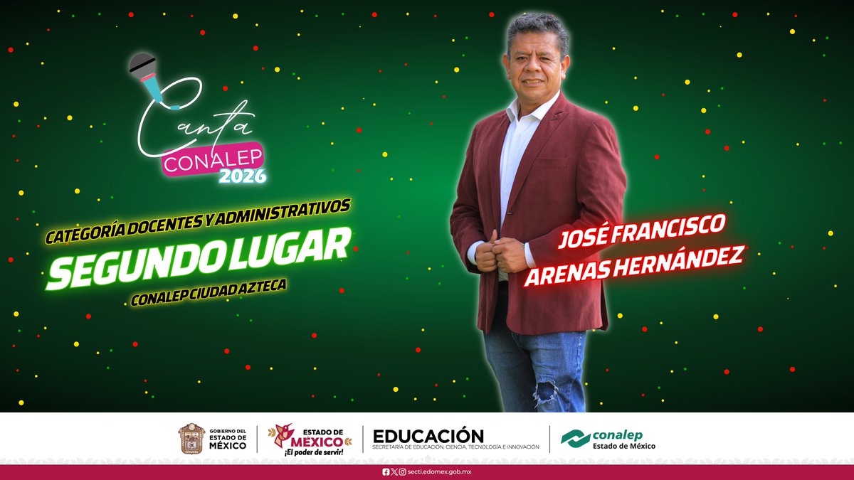 Conalep_Edomex's tweet photo. 🏆🔥 La final de #CantaCONALEP 2026 cerró con voces poderosas, talento desbordante y una energía que hizo vibrar🎶

Felicitamos a los ganadores de la categoría docente/administrativo 🎤🤠

🥇 Valle de Bravo
🥈 @ConalepCdAzteca
🥉 @ConalepElOro

#CantaCONALEP2026 #TalentoCONALEP https://t.co/z9N8Wq4Dei