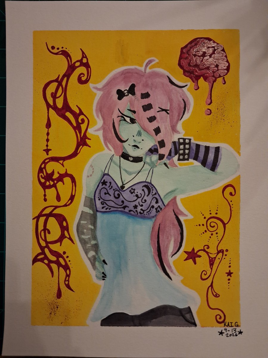 kaiisinpain's tweet photo. Would you guys be interested in buying some of my cute creepy girls as prints👀 https://t.co/AtmeX2NReR