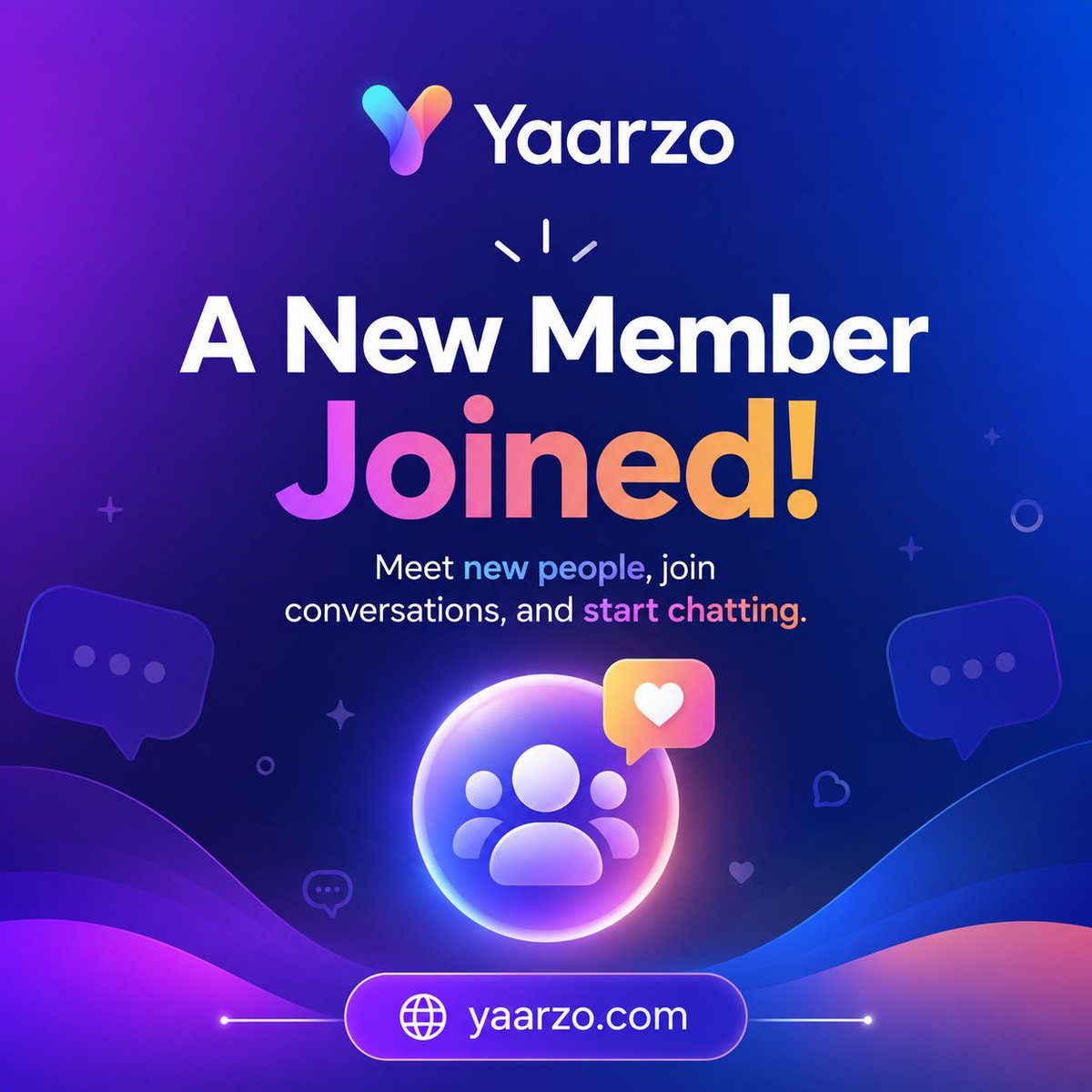 Yaarzo_'s tweet photo. 🎉 mo just joined Yaarzo!
Say hello 👋
https://t.co/VpEaRups4c
#Yaarzo #NewMember #chatrooms https://t.co/854Djeeyx6