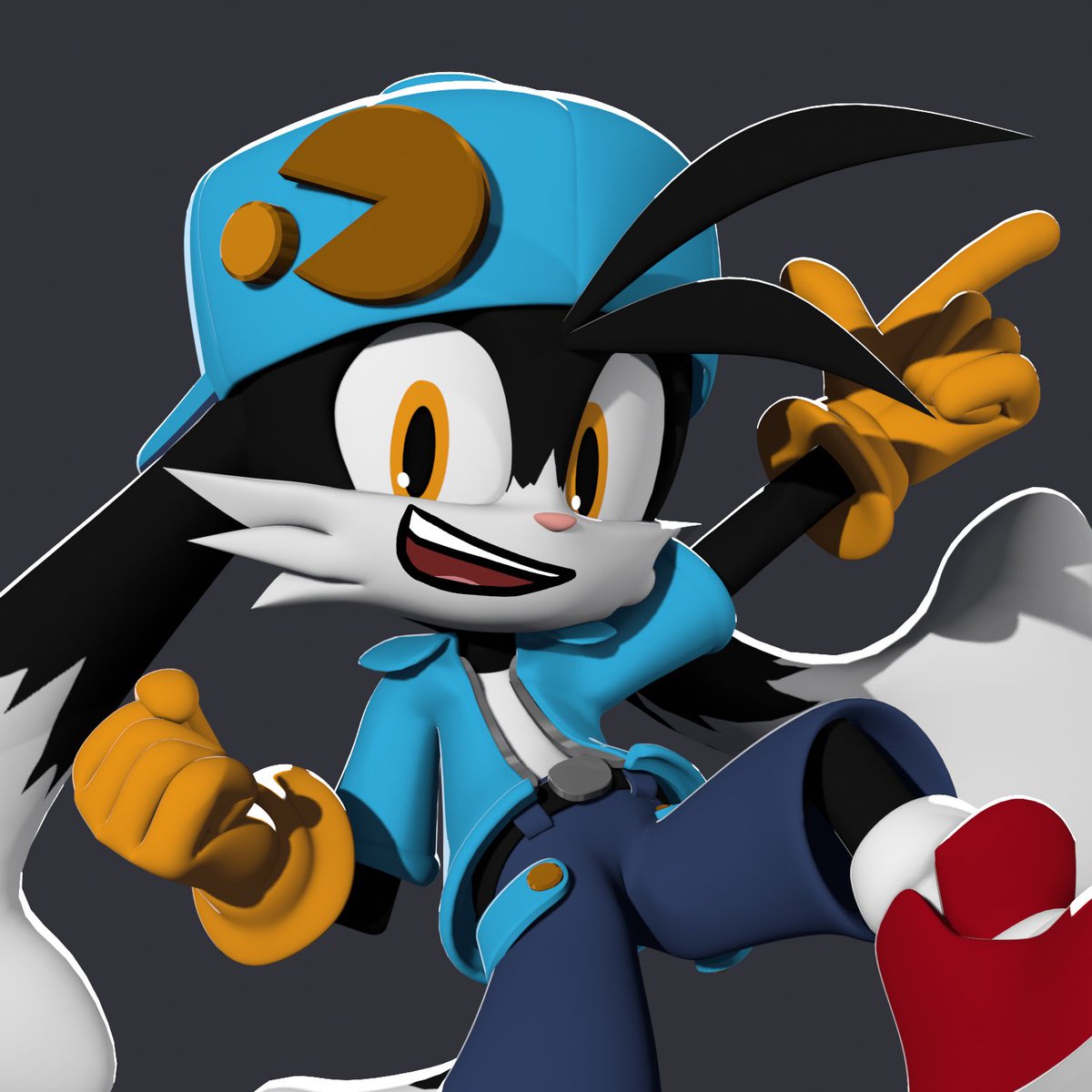 2kdoplr's tweet photo. Gave the Klonoa model some softer facial features, love this little guy https://t.co/llRPJBnQKm