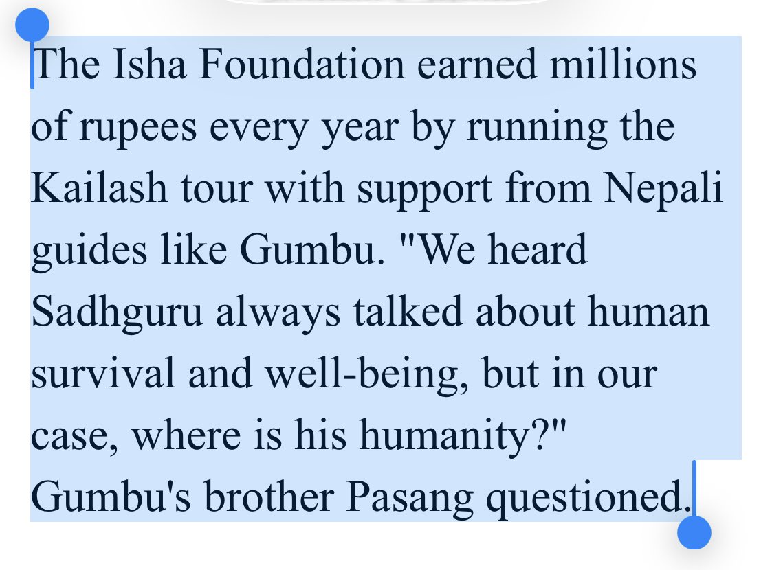 AmritaLamsal's tweet photo. "Not a single word of sympathy was delivered to us from the Isha Foundation,"

https://t.co/0LenhNheEd https://t.co/AwMjIiwgfe