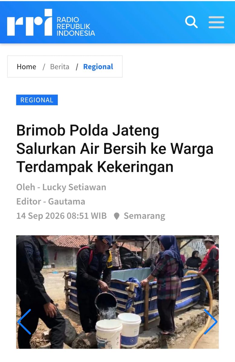 selvyandrynti's tweet photo. bantuan air bersih buat wilayah yang kena kekeringan tuh berarti banget, semoga distribusinya lancar terus demi Pemulihan Kondisi Indonesia. #SiagaHadapiBencana https://t.co/wOQ2dHSbAD