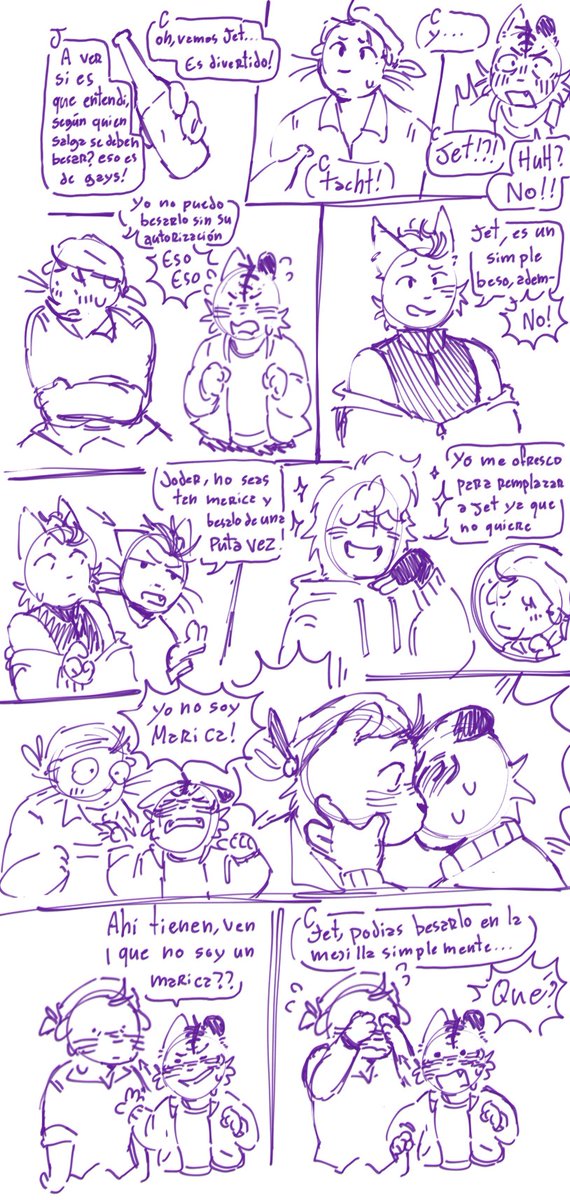 Kitty_0612_'s tweet photo. Gay 💥

En español me van a tener que perdonar la letra pls

(Jet: @finalspacestuff Mac: @Viat_on Wolf: @OFFCIALKorrieXO)

#finalspace #oc #furryart #art https://t.co/iXeAa1JZNs
