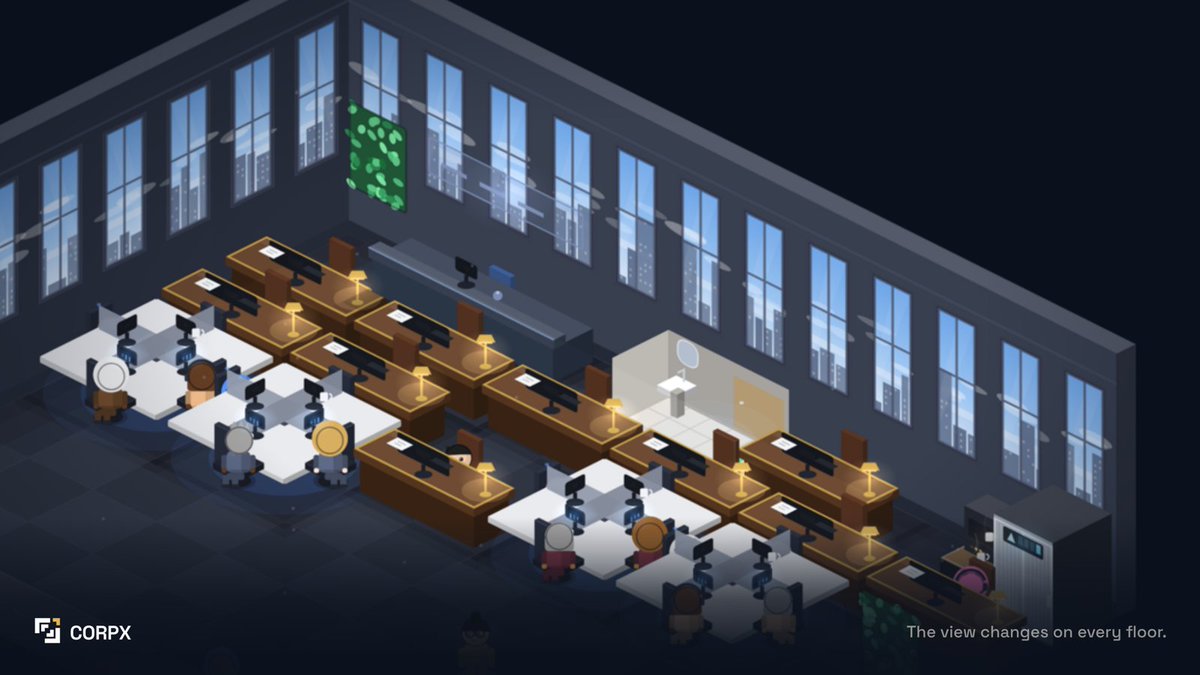 PlayCorpX's tweet photo. Twenty floors, twenty skylines. This is one of them. https://t.co/GrtMpqmE76