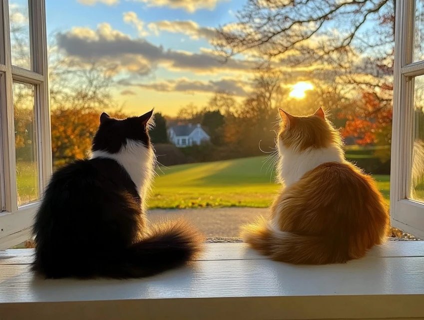 grayp631098's tweet photo. Just had a 10-minute walk under golden sunset with my cat—suddenly all the small tiredness today melted, so warm and soft inside. https://t.co/m9PUeCRJdx