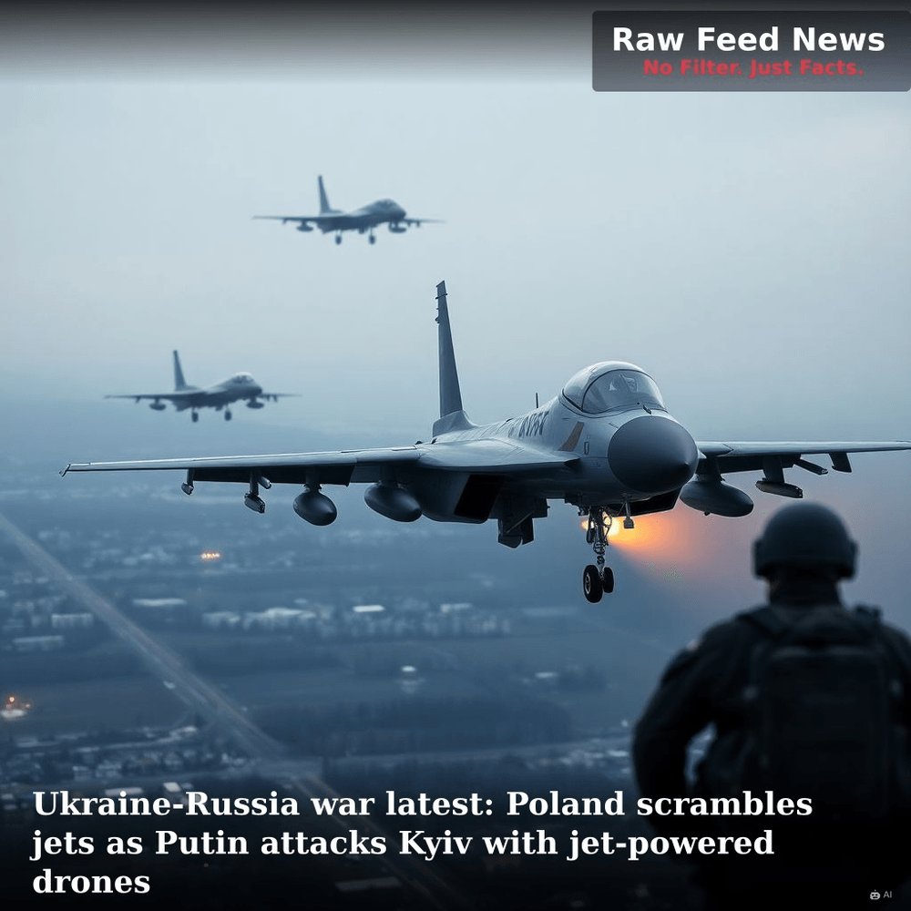 RT by @mikenov: RT by @mikenov: Ukraine-Russia war latest: Poland scrambles jets as Putin attacks Kyiv with jet-powered drones Major Russian attack comes as Nato fighter jet shot down a drone in Lithuania shortly after midnight Read more: #Attack #Market #Russia