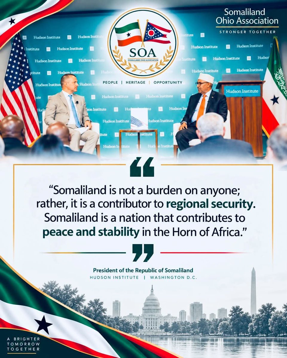 AliMostaphe's tweet photo. Somaliland president at Hudson Institute.
@Abdirahmanirro @Presidencysl_ https://t.co/Kin1JaJTOS