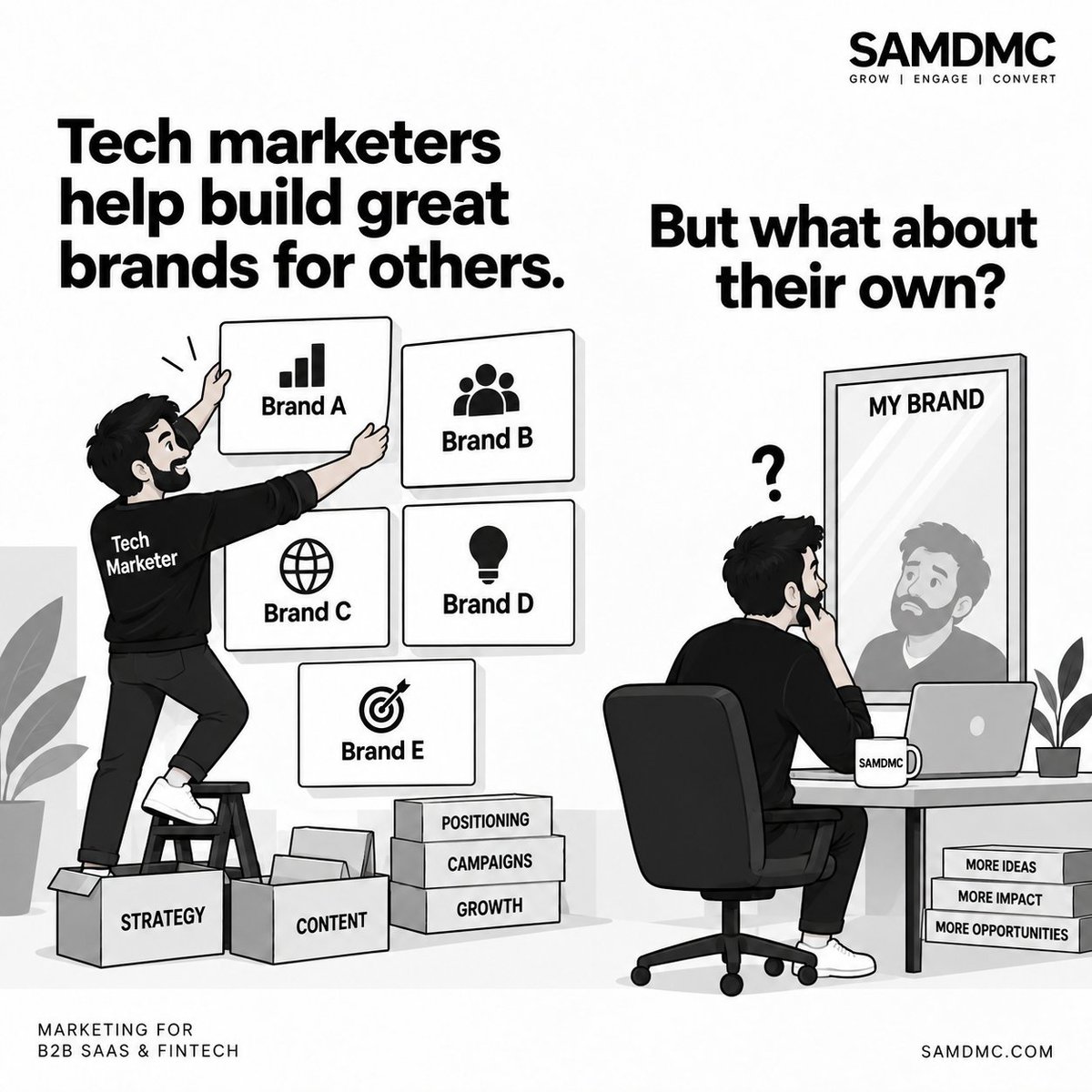 sumendrap's tweet photo. You build brands for clients. Don’t forget to build your own. 😊

In a competitive B2B tech market,
expertise gets you noticed. A strong brand keeps you ahead.

#SAMDMC #B2BMarketing #TechMarketing #SaaSMarketing #FintechMarketing #PersonalBranding https://t.co/OHEiZvDsjY