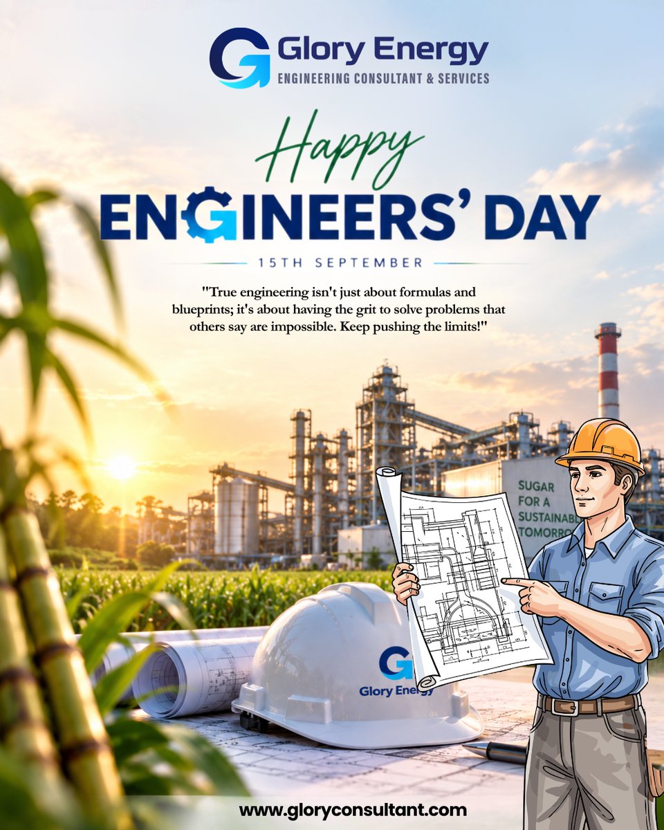 EnergyGlor50505's tweet photo. ⚙️ Engineering is more than designing  it’s about turning ideas into progress.

To every engineer shaping industries and creating possibilities Happy Engineers’ Day! 👷‍♂️

🌐 https://t.co/IVfciycu15

#gloryenergy #engineersday #engineering #sugarindustry #engineeringconsultancy https://t.co/u5Bt6I61da