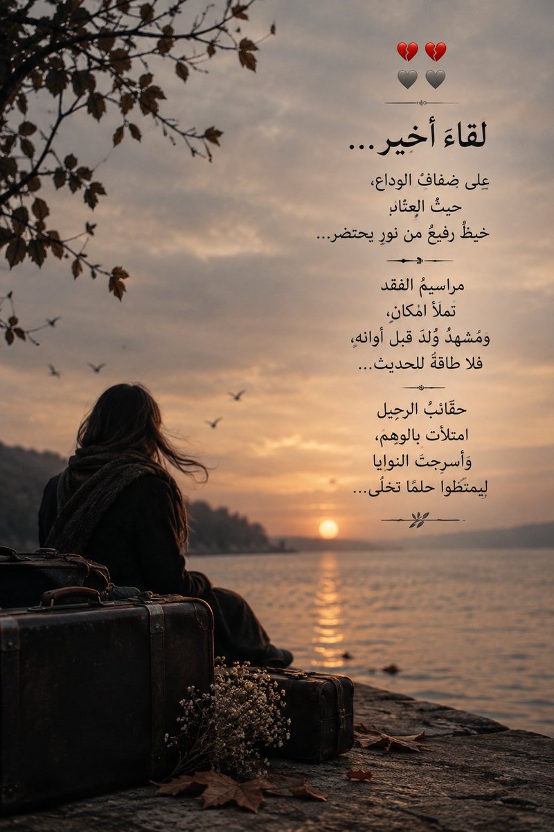 ALougailiSo9's tweet photo. عندما نقرر الرحيل
ستكون كل الاعذار مُقنِعه ...!!! https://t.co/A1y4xDx0FT
