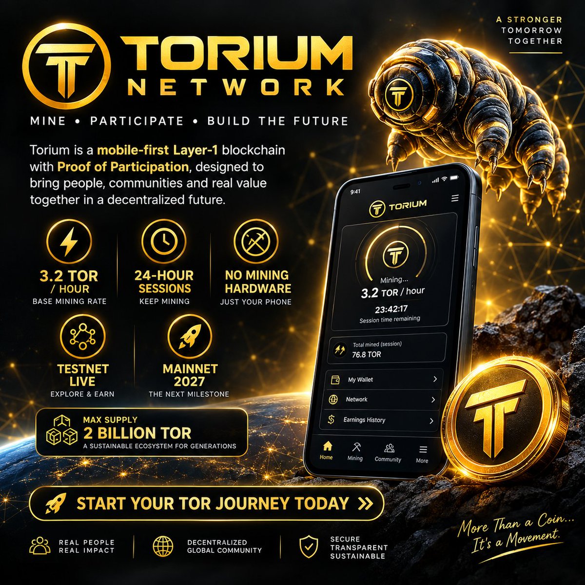Johnson21660433's tweet photo. 🚀 TORIUM NETWORK — THE JOURNEY CONTINUES! 🌐🔥
The future of digital innovation is being built today, and Torium Network is positioning itself for the journey. 💎
🌍 Join the growing community
⚡ Stay active and connected
📱 Explore the ecosystem
🤝 Build with @ToriumNetwork https://t.co/XDpReguo6w