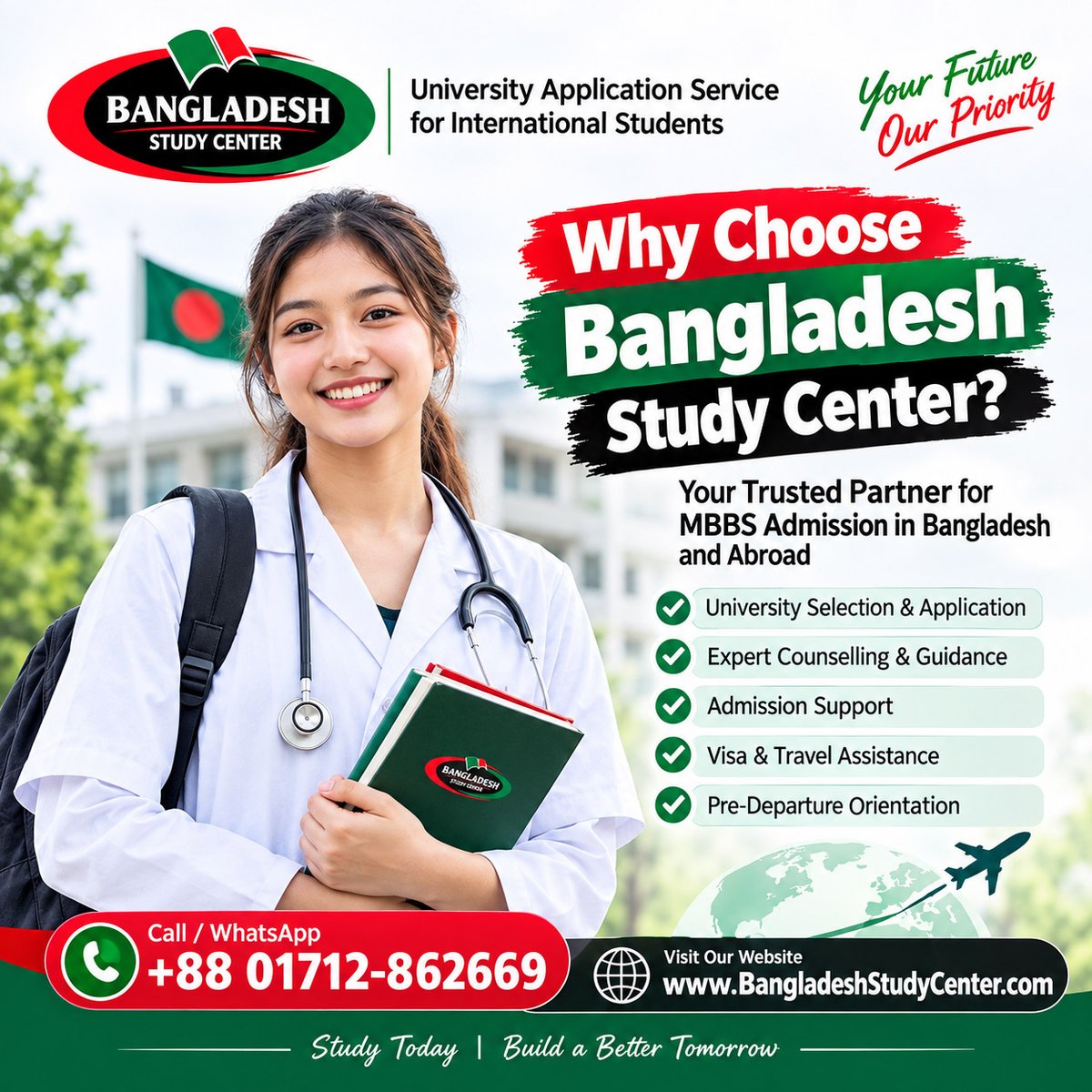 BdStudyCenter's tweet photo. 🩺 Why Choose Bangladesh Study Center for Your MBBS Journey? 🌍🎓

Choosing the right university and getting the right guidance can make all the difference in your medical education journey.

📞 Call / WhatsApp: +88 01712-862669
🌐 Visit: https://t.co/3JjafjOzjB https://t.co/wfa7eqdpuz