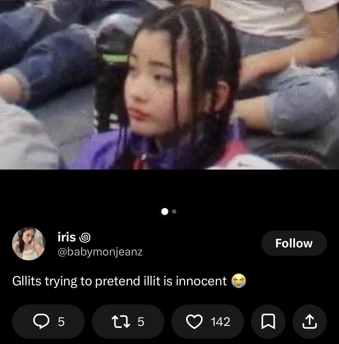 lesserallittt's tweet photo. I can’t take kpop stans seriously because how are you gonna try to cancel a 6 year old for having braids 😑 https://t.co/DVn9AxtoPK