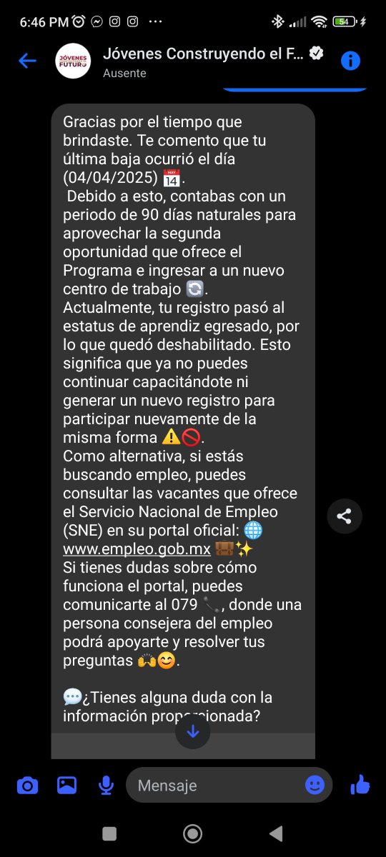 _de4thblow's tweet photo. Nunca me dejaron trabajar ni un sólo día en #JóvenesConstruyendoElFuturome marcaron como'aprendiz egresado'sin haber recibido nada
Soy joven sin empleo,con depresión,  vivo solo,a mí sí m cerraron la puerta y gente q estudia y/o trabaja sí les da el apoyo @STPS_mx @JovConFuturo https://t.co/JIv6rrKcKW