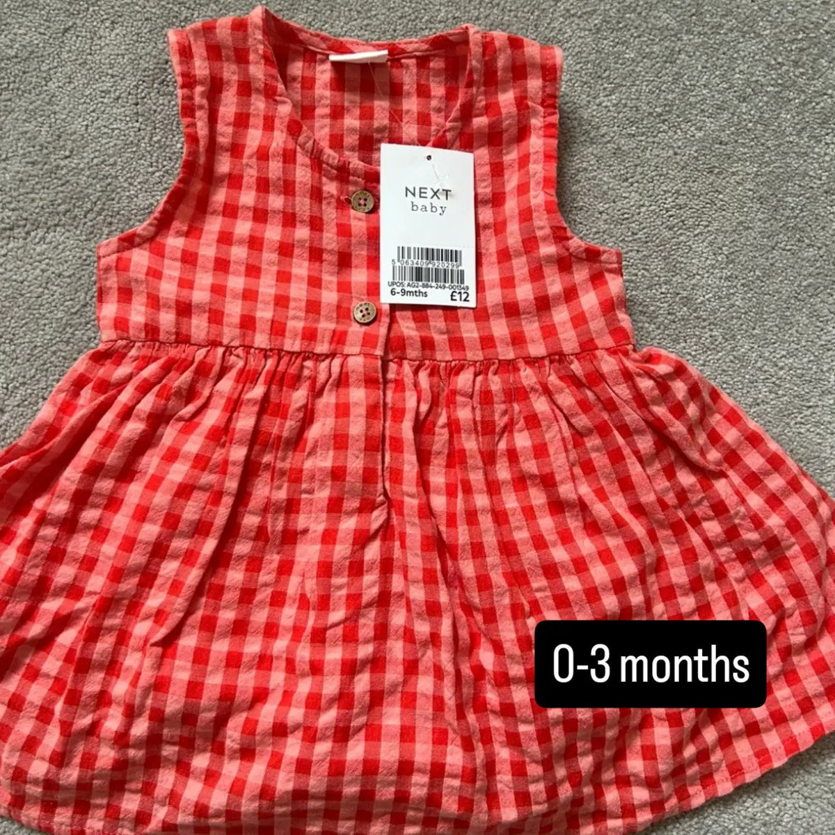 maycongefson's tweet photo. A cute little dress for 0-3 months. Imported from the UK with soft, breathable fabric for summer. Order now. https://t.co/emnR3jTPv5