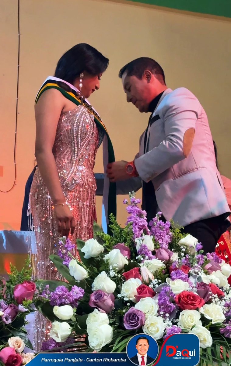 DaquiCs's tweet photo. 📌 El 12 de septiembre, estuvimos presentes en la exaltación de la Reina de #Pungalá del cantón #Riobamba, gracias a la  invitación de sus habitantes, fue un honor participar en la colocación de la banda a Joselyn I. Agradezco profundamente el cálido #recibimiento. https://t.co/Umbv2BQrmX