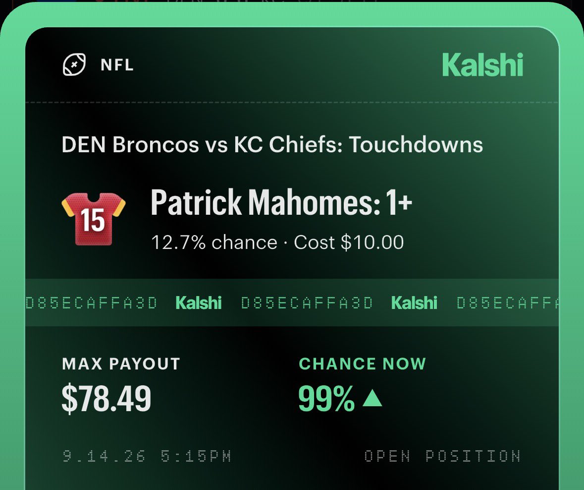 PicksWithSly's tweet photo. Told everyone in the Cord Mahomes running one in today . Get the plays for free in my discord . Link in my bio make sure to follow and join ‼️ #Broncoscountry #Chiefskingdom https://t.co/39f0nY4CRN