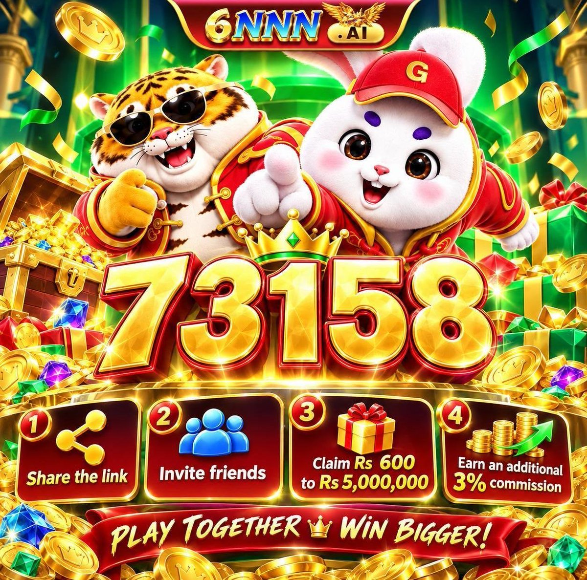 6nnncom's tweet photo. ⭐️Today's betting code: 73158

🌟Yesterday's deposit code:51678

🪅Today's deposit code: 69341

😀Tomorrow's deposit code:42756

🔔Go to the code page now to enter the redemption code and claim a random reward of up to 🔠🔠88888! https://t.co/FwcTQSqhcM