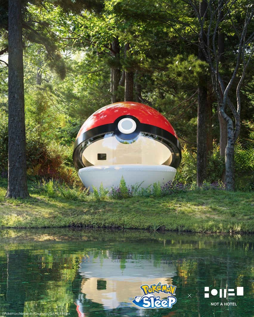 modelpress's tweet photo. 北海道・苫小牧に
「泊まれるモンスターボール」出現 🌿

湖のほとりでポケモンの世界を堪能できる✨️
企画詳細が発表🎉
https://t.co/ceVnMCGouq

・直径3mの球体建築
・上質な寝心地を叶えたコンパクトな空間
・ベッドから北海道の雄大な自然を満喫 https://t.co/BiN1O3HcNB