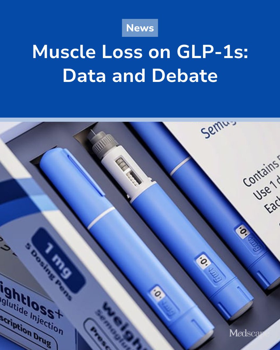 Medscape's tweet photo. Muscle loss during glucagon-like peptide-1 (GLP-1) receptor agonist therapy was the focus of a lively debate at the American Diabetes Association (ADA) 2026 Scientific Sessions held in June. Here is a brief recap of the debate and its clinical implications: https://t.co/Z2jIfA6Ic2