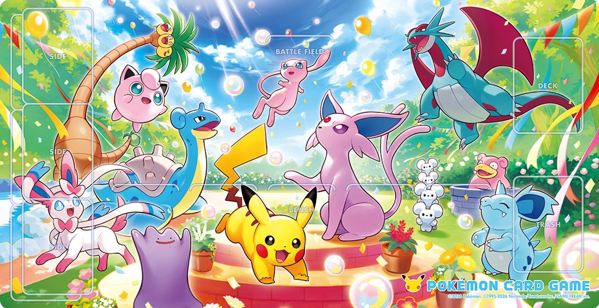 pokecamatomeru's tweet photo. ポケモンセンターオンラインで「9月16日発売新作サプライ」の商品ページが公開されました

📅発売日
9月16日(水)10時00分～

✅デッキシールド
・プレミアム・グロス 30th CELEBRATION
・プレミアム・グロス エーフィ 30th CELEBRATION
・プレミアム・グロス ブラッキー 30th CELEBRATION
・プレミアム・グロス No.30 ニドリーナ
・30周年デザイン
・旅立ちの3匹
・刺繍デザイン
・モルペコ【パープル】

✅デッキケース
・30th CELEBRATION
・30周年デザイン
・旅立ちの3匹

✅フリップダブルデッキケース
・みんなでおいわい

✅ラバープレイマット
・旅立ちの3匹
・みんなでおいわい Night
・みんなでおいわい Day

✅カードホルダー ピカチュウ
✅ロングカードボックス 30th CELEBRATION
✅3連ディスプレイフレーム 旅立ちの3匹
✅4ポケット コレクションファイル あつまれピカチュウ！
✅ショッピングバッグ PCG 30th CELEBRATION S/M

✅商品ページ
https://t.co/q2kqtyWDmk