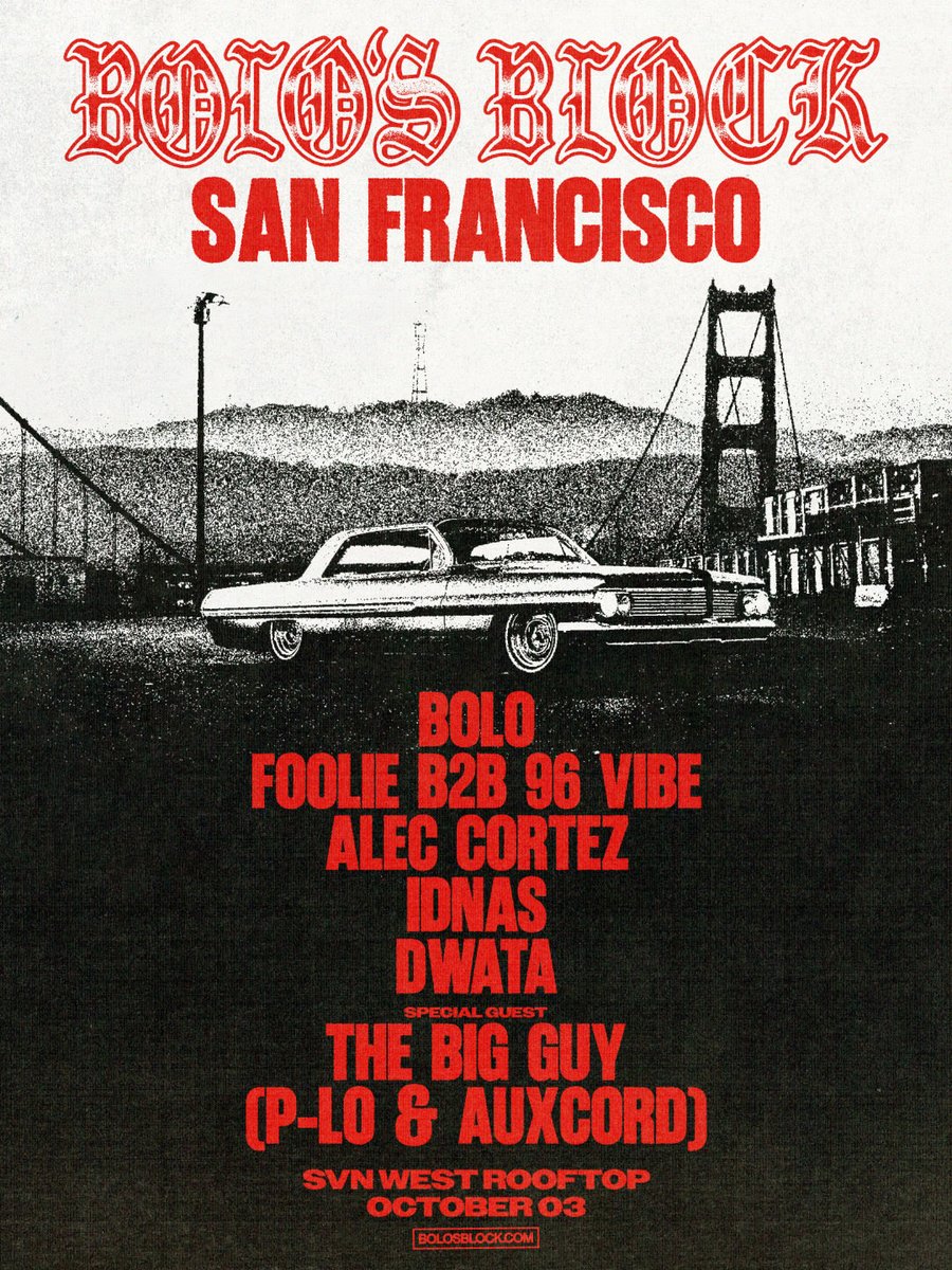 Fooliemusic's tweet photo. Joining Bolo’s Block at SVN West Rooptop w/ my bro @96Vibe_Music 
Oct. 3rd 
Last chance tickets: https://t.co/lSxLsl26kj https://t.co/Gkh6dG5s9U