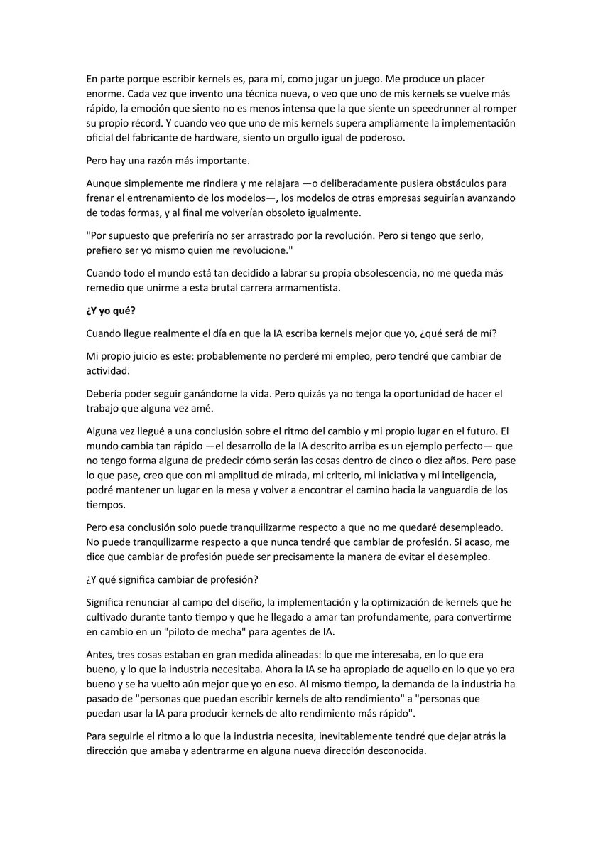 Federal1949's tweet photo. Shengyu Liu, un ingeniero de Deep Seek posteó una carta sobre la discusión del momento respecto de la IA y sus avances y amenazas. https://t.co/QpQKEkn7Jt