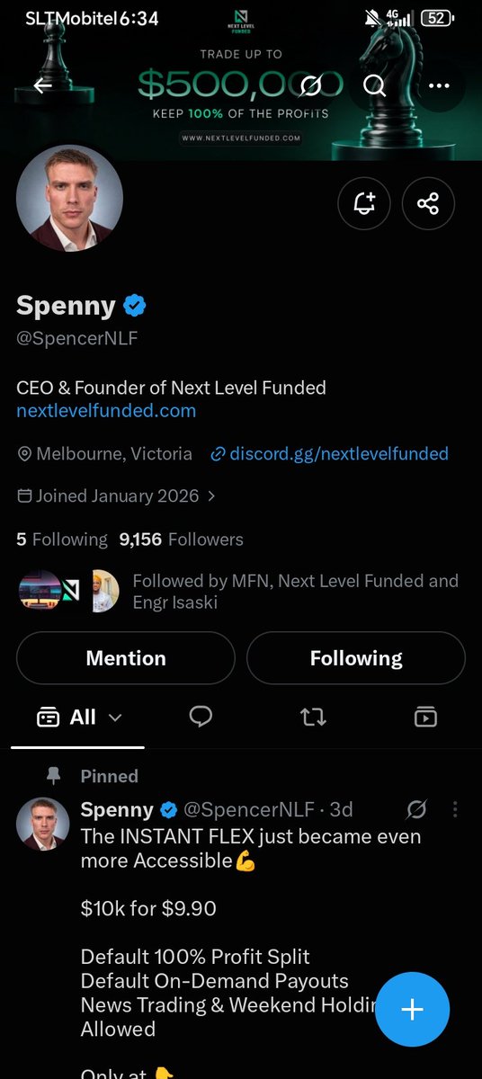 myfxnote's tweet photo. @NextLvlFunded @SpencerNLF Next level funded free 100k ☄️ https://t.co/6Er6siO0uU