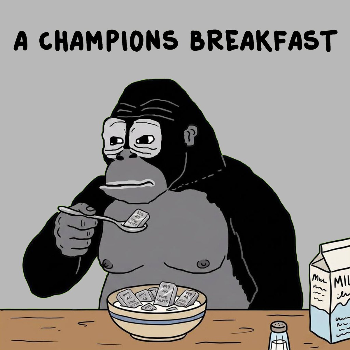 Silverbackedsol's tweet photo. Milk first. Obviously https://t.co/vjFTh46NRg