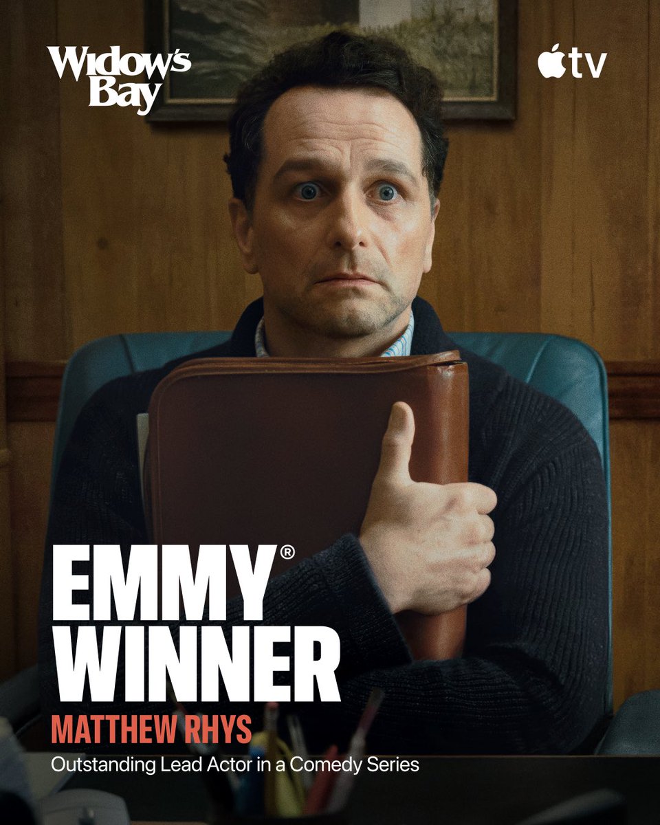AppleTV's tweet photo. Congratulations to Matthew Rhys on his #Emmy win for Widow's Bay. https://t.co/2IpVeXsHAQ