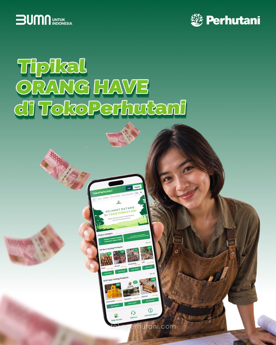 tokoperhutani's tweet photo. Hello sobat TokoPerhutani,
βOrang Haveβ versi TokoPerhutani itu bukan hanya soal punya uang.
Tapi juga punya waktu, ide, & informasi untuk menemukan produk hasil hutan yang sesuai kebutuhan.
Lanjut dithread ini
#Perhutani
#BUMNuntukIndonesia
#MenteriKeuangan
#OrangHave https://t.co/O0f5iQOB9G