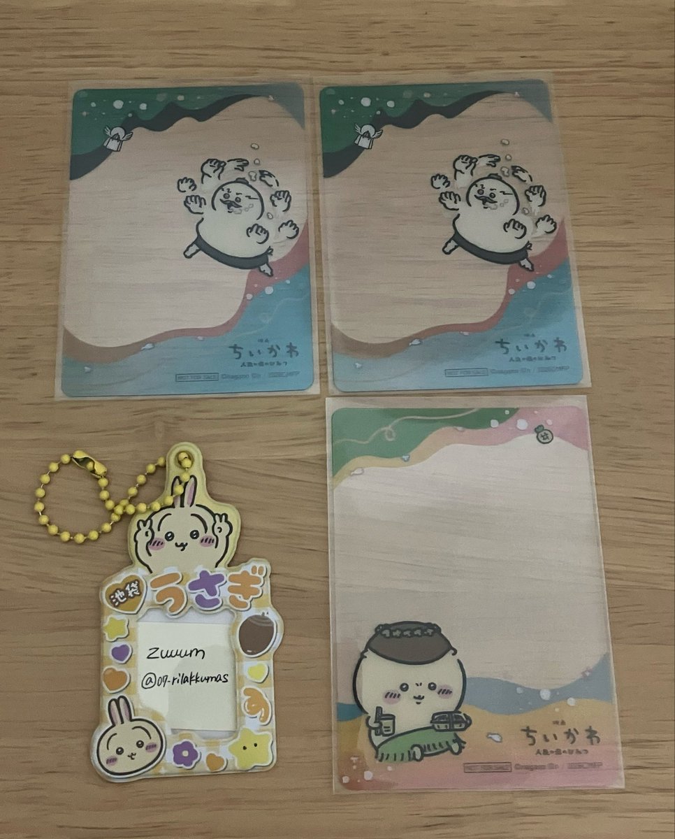 07_rilakkumas's tweet photo. 【交換】ちいかわ　プライズ　500円投入　クリアカード

譲:島二郎×2、くりまんじゅう
求:モモンガ、古本屋

本日池袋または後日埼玉都内手渡し。コンプリートを目指しております。交換可能な方、おられましたらお声かけお願いいたします。 https://t.co/Vm1G4X1i4k