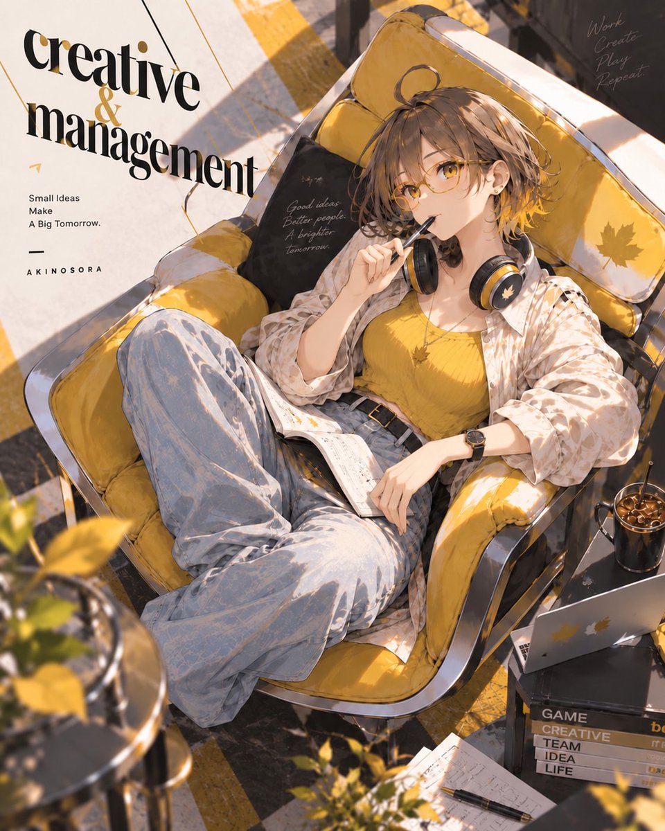 AkinoSora_Sky's tweet photo. 【プロンプト配布】
今回のテーマは「椅子」🛋️✨

キャラクターのデザインを読み取って、そのキャラ専用のデザイナーズチェア／ソファを作るジェネレータープロンプトです📝

添付したキャラの
色、衣装、シルエット、装飾などを拾って、オリジナルの家具デザインへ変換。
さらに本人を座らせて、
モダンなエディトリアルポスターに仕上げます。

・椅子／ソファはAUTOでもOK
・座り方もAUTO対応
・あぐら、寝そべりも可
・アングル固定
・キャラ＋家具を少し寄りで配置
・重心を中央からずらした非対称構図
・文字は基本最小限
・人体破綻を抑える制御も追加

画像を添付するだけでもOK！
入力欄を埋めれば色々遊べます。

プロンプトと過去作はリプ欄へ↓