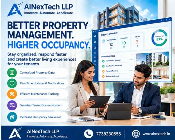 ainextechllp's tweet photo. Better management. Happier tenants. 🏠
Track, manage and communicate with ease — all from one property management system.
#AINexTech #PropertyManagement #RealEstate #PropTech #RealEstateAgent #RealEstateAgency #RentalAgreementAgency https://t.co/MASRDaHQ2v